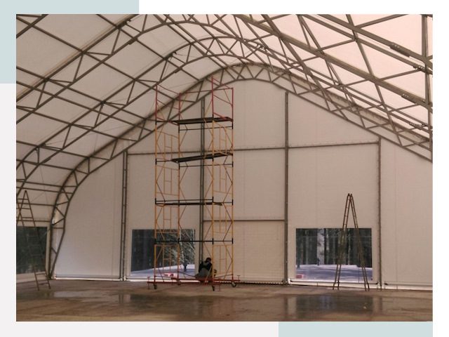 Шатровые ангары в Кунгуре