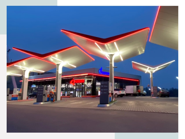 Навесы для АЗС в Кунгуре