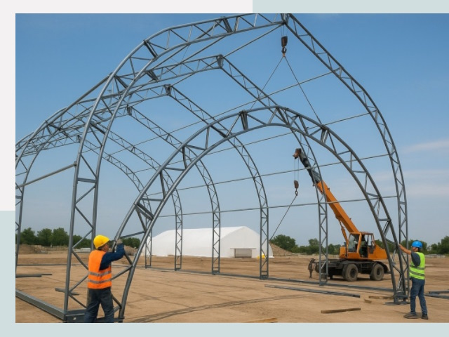 Монтаж ангаров в Кунгуре от 615 руб. - Надежно и быстро